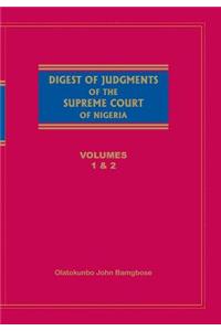 Digest of Judgements of the Supreme Court of Nigeria