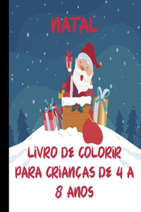 Natal Livro de Colorir Para Crianças de 4 a 8 Anos