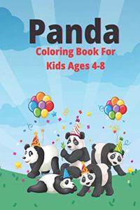 Panda Coloring Book For Kids Ages 4-8