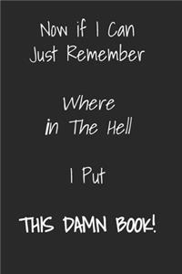 Now if I Can Just Remember Where in The Hell I Put This Damn Book!