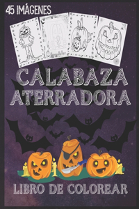 libro de colorear de calabaza aterradora
