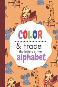 Color & Trace the letters of the alphabet