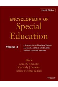 Encyclopedia of Special Education, Volume 3