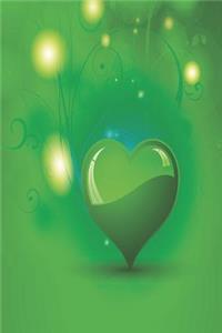 Notizbuch Leuchtendes Herz in Grün