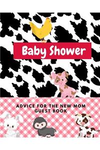 Baby Shower Advice For The New Mom Guest Book