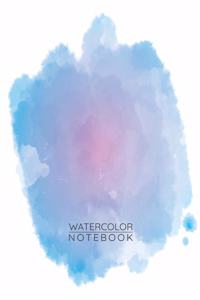 Red Blue Watercolor Notebook - Sketch Book for Drawing Painting Writing - Red Blue Watercolor Journal - Red Blue Watercolor Diary