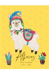 2019 2020 15 Months Alpacas Daily Planner: Academic Hourly Organizer In 15 Minute Interval; Appointment Calendar With Address Book, Password Log & Note Section; Monthly & Weekly Goals Journal