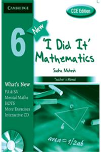 I Did It Mathematics Teachers Manual 6, CCE Edition