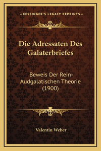 Die Adressaten Des Galaterbriefes