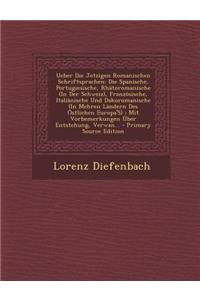 Ueber Die Jetzigen Romanischen Schriftsprachen: Die Spanische, Portugiesische, Rhatoromanische (in Der Schweiz), Franzosische, Italianische Und Dakoro