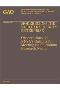 Modernizing the Nuclear Security Enterprise