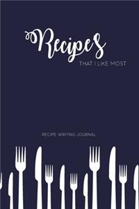 Recipe's That I Like Most