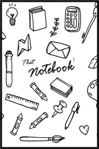 That White Comic Tool Notebook: Unlined / Plain That White Comic Tool Notebook / Journal Gift - Large ( 6 x 9 inches ) - 120 Pages -- Softcover