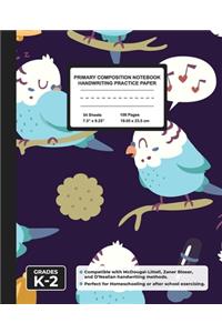 Primary Composition Notebook Handwriting Practice Paper