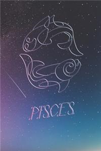 Zodiac Sign Notebook Pisces