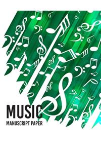 Wide Staff music Manuscript Paper