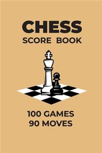 Chess Score Book 100 Games 90 Moves