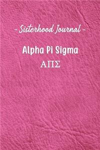 Sisterhood Journal Alpha Pi Sigma