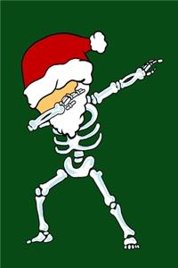 Dabbing Skeleton With Santa Head