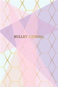 Bullet Journal: Marble + Gold Bullet Journal - 120-Page 1/4 Inch Dot Grid Notebook - 6 X 9 Marble & Gold Perfect Bound Softcover