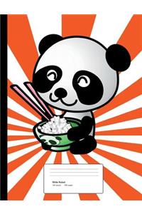 Panda Composition Book Wide Rule