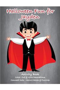 Halloween Fun for Jayden Activity Book