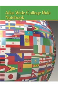 Atlas Wide College Rule Notebook