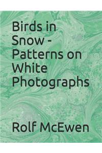 Birds in Snow - Patterns on White Photographs