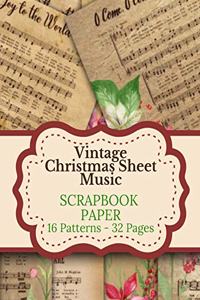Vintage Christmas Sheet Music Scrapbook Paper