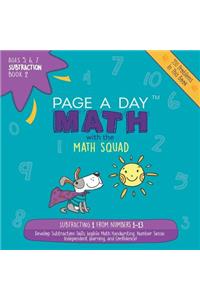Page a Day Math: Subtraction Book 2: Subtracting 2 from Numbers 2-14