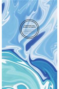 Turquoise Chic Marble Notebook