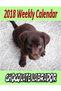 2018 Weekly Calendar Chocolate Labrador