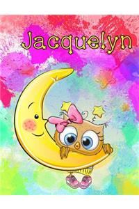 Jacquelyn: Personalized Book with Name, Journal, Notebook, Diary, 185 Lined Pages, 8 1/2 X 11