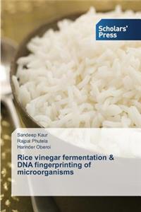 Rice vinegar fermentation & DNA fingerprinting of microorganisms