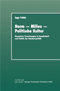 Norm — Milieu — Politische Kultur