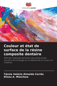 Couleur et état de surface de la résine composite dentaire