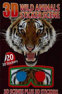 3D Wild Animals Sticker Scene