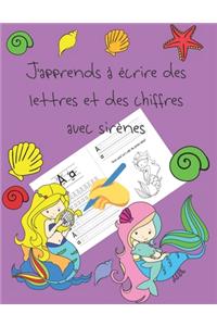 J'apprends à écrire des lettres et des chiffres avec sirènes