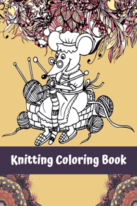 Knitting Coloring Book