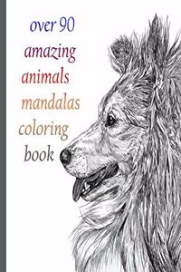 over 90 amazing animals mandalas coloring book