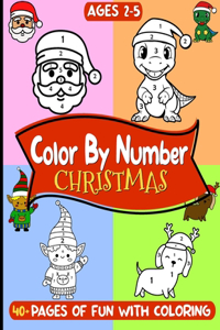 Christmas Color By Number for Kids Ages 2-5