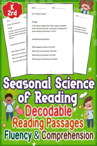 Seasonal Science of Reading Decodable Reading Passages Fluency & Comprehension Grade k-2rd