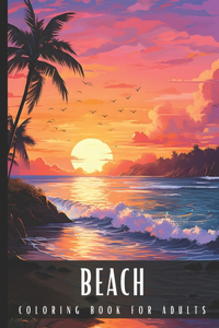 Coloring Book for Adults Beach