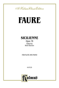 FAURE SICILIENNE OP 78 FLUTE