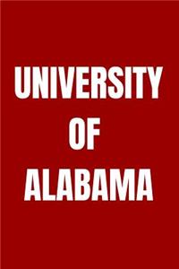 University of Alabama: blank lined journal; crimson tide; roll tide