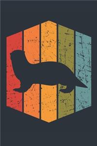 Retro Otter Notebook - Gift for Otter Lovers - Vintage Otter Journal - Otter Diary for Boys and Girls