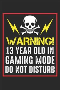 Warning! 13 Year Old In Gaming Mode - Do Not Disturb