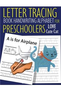 Letter Tracing Book Handwriting Alphabet for Preschoolers Love Cute Cat