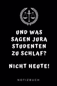 Und Was Sagen Jura Studenten Zu Schlaf? Nicht Heute! Notizbuch