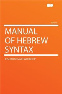 Manual of Hebrew Syntax